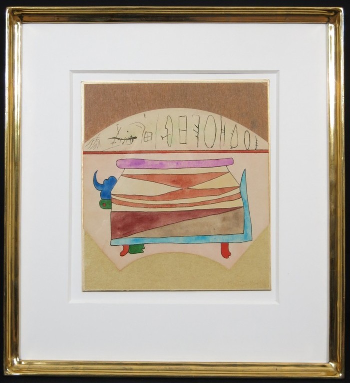 Martin Bradley: Aquarel op papier, Shiki-Shi - Ingelijst verkocht voor € 200!