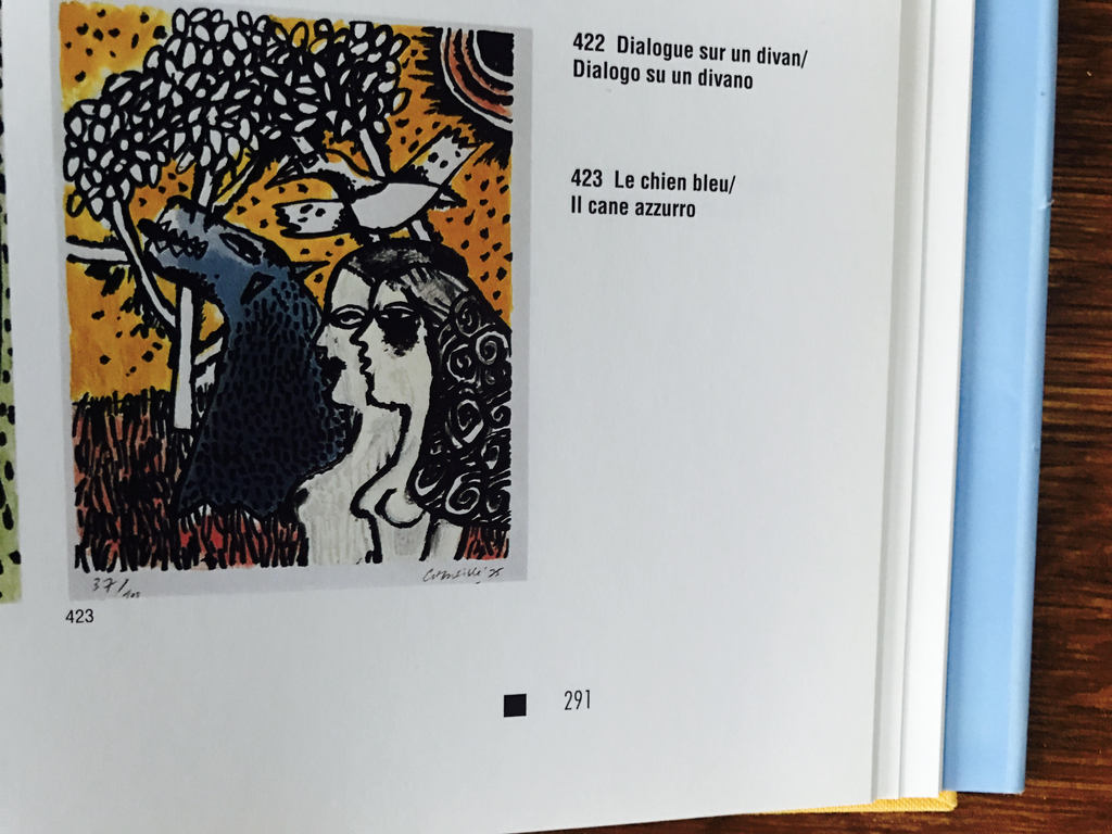 Corneille - le chien bleu -  69 x49 cm  - 1975 kopen? Bied vanaf 295!