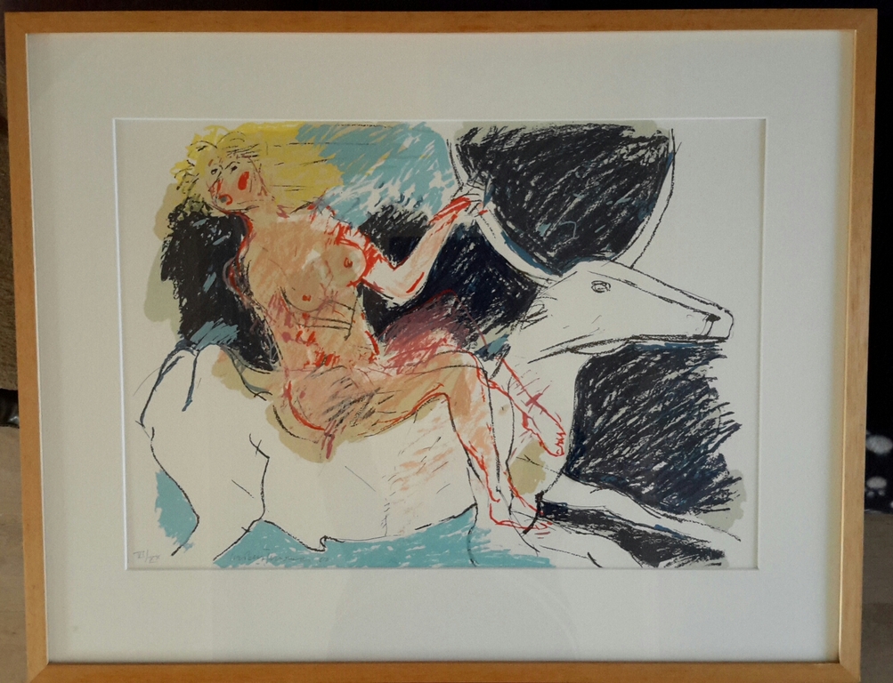 Robert Terwindt, zeefdruk in lijst verkocht voor € 175!