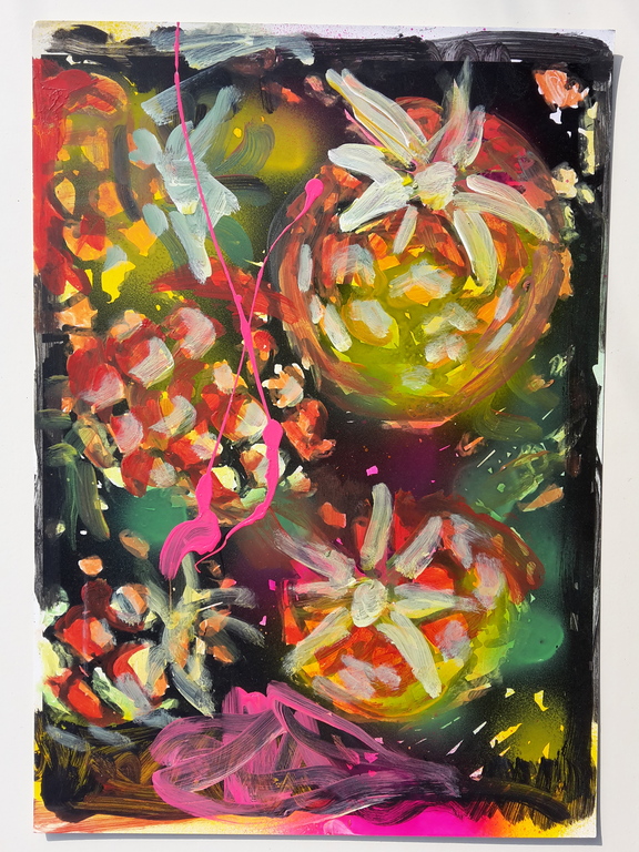 Peter Klashorst - Processing of pineapples 3 werken op papier - gesigneerd kopen? Bied vanaf 1!