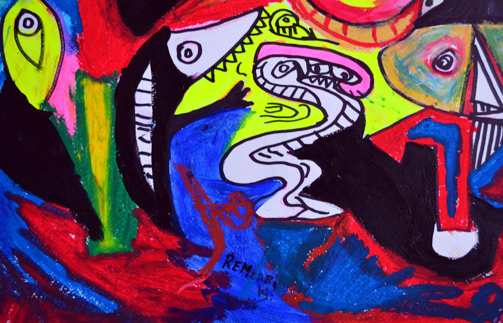 Voorspoed- gemengde techniek op papier-handgesigneerd en certificaat kopen? Bied vanaf 120!