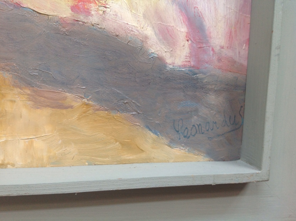 Leonardus Weber: olieverf op doek, dorpsgezicht, gesigneerd  kopen? Bied vanaf 1!