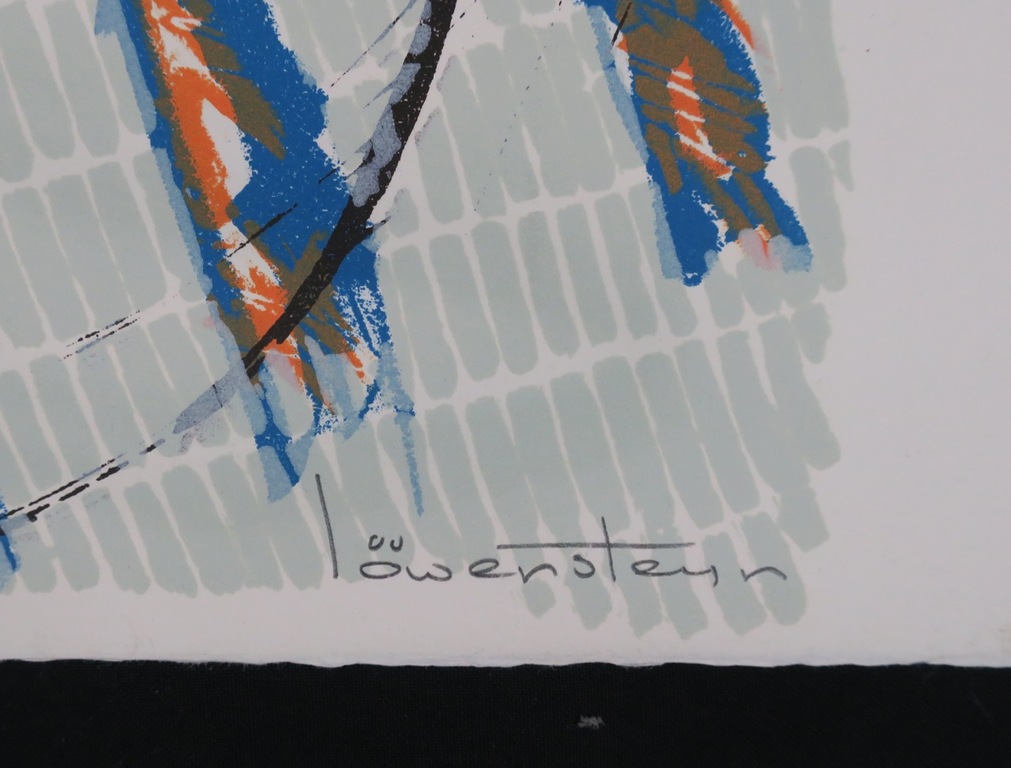 Ernst Lowensteyn: Litho, Compositie (roze/blauw) kopen? Bied vanaf 1!