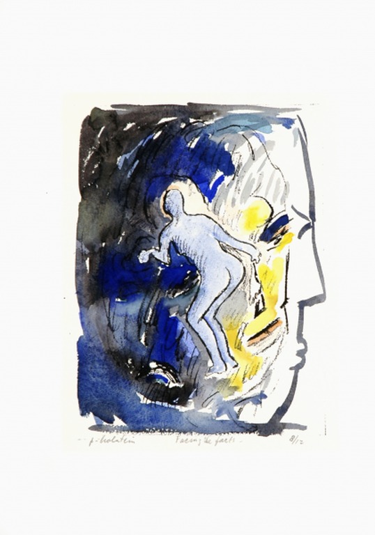 Peter Holstein: Litho, Facing the facts verkocht voor € 75!