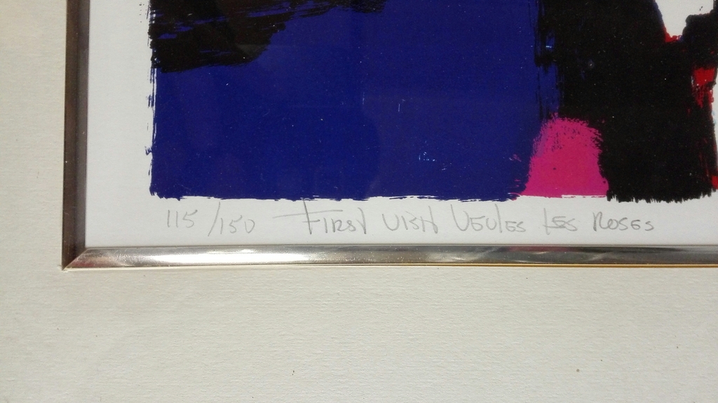 Frank Lejeune, zeefdruk op papier in lijst, Titel: "first visit les Roses" kopen? Bied vanaf 75!