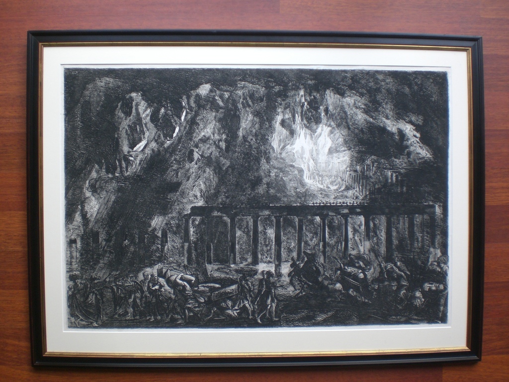 Francesco Piranesi - Zeer grote ets, ingelijst kopen? Bied vanaf 200!