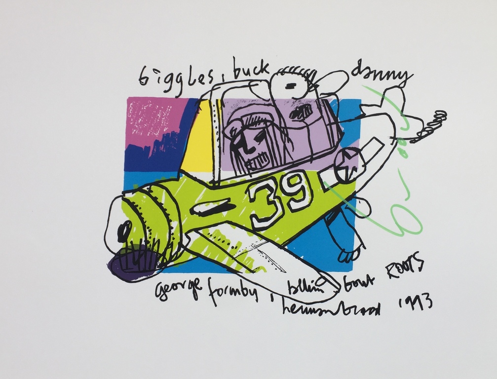 Herman Brood - Biggles, buck - Originele hand gesigneerde zeefdruk kopen? Bied vanaf 1!