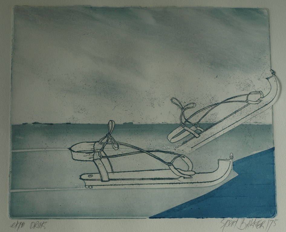 Sjoerd Bakker : Ets en aquatint , ‘Het ongeluk’ – gesigneerd & ingelijst - 1975  kopen? Bied vanaf 1!