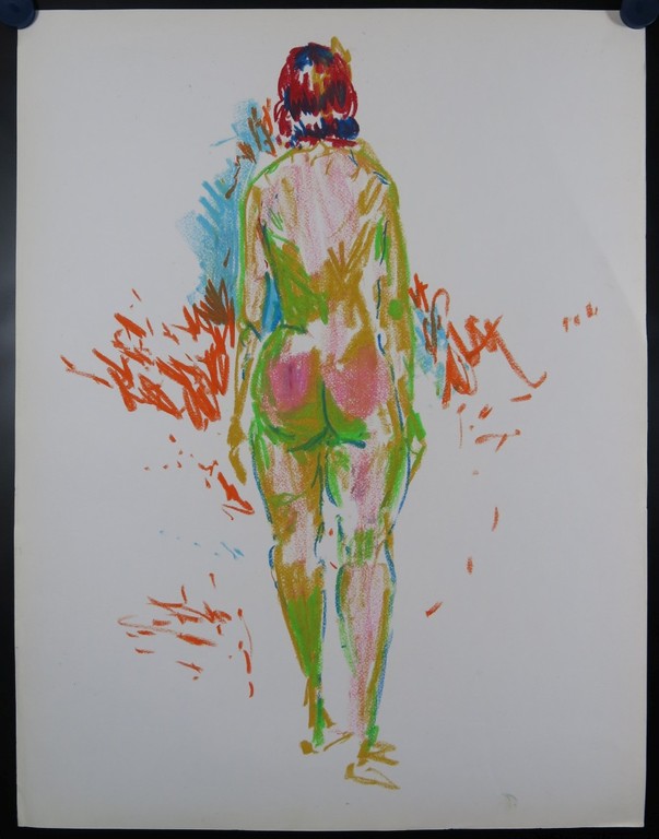 Juul Neumann: 2x Krijttekening, Liggende vrouw en Staande vrouw kopen? Bied vanaf 1!