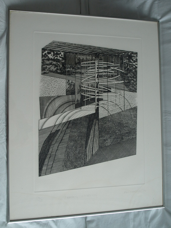 Onbekend - Ets – Theatre of Machines VII – ingelijst – 1979 – 3/25 ex. kopen? Bied vanaf 1!