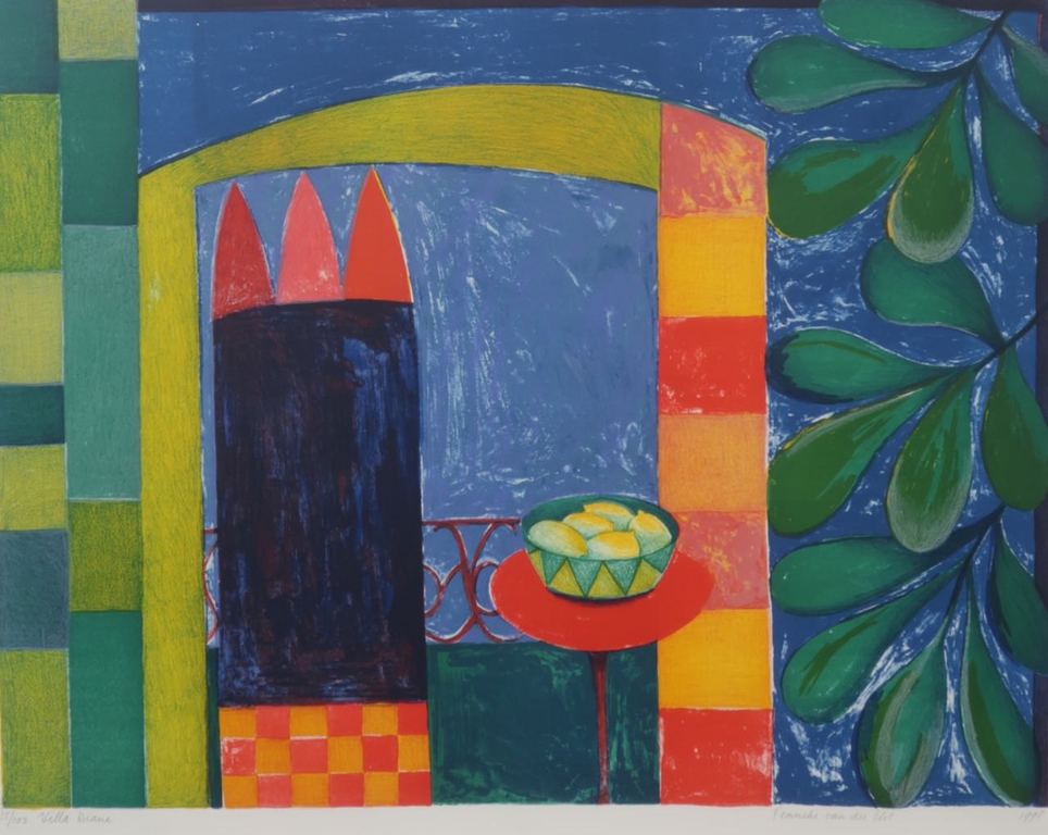 Fenneke van der Elst: Litho, Villa Diana - Ingelijst (Groot) kopen? Bied vanaf 1!