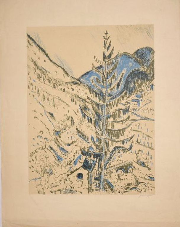 Jan Wiegers: Berglandschap. Gesigneerd. verkocht voor € 50!