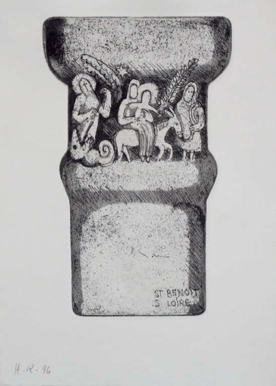 Holger Runge: Lot met 4 etsen, w.o. St Benoit (Loire)  kopen? Bied vanaf 40!