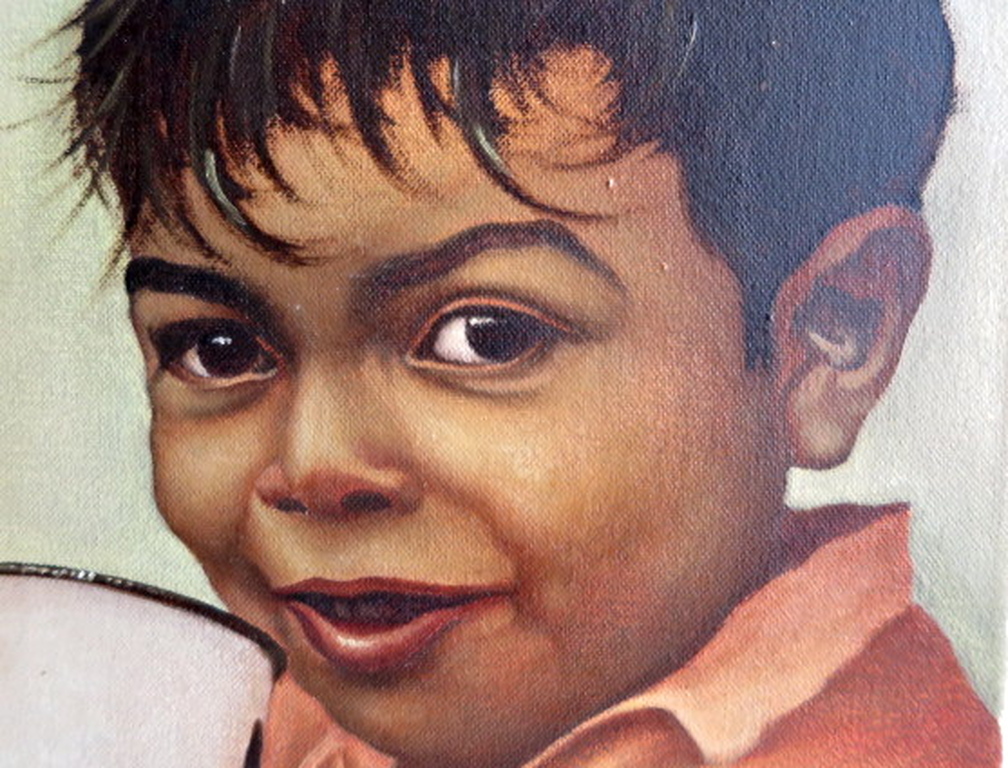 Portret van Spaans jongetje - olieverf op doek - signering onduidelijk  kopen? Bied vanaf 1!