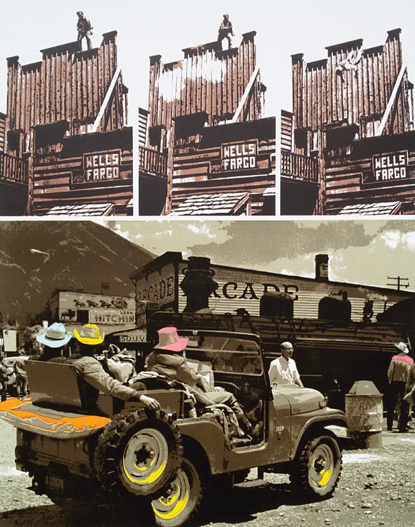 Piet Fioole - America the Beautiful - Wild West, zeefdruk verkocht voor € 40!