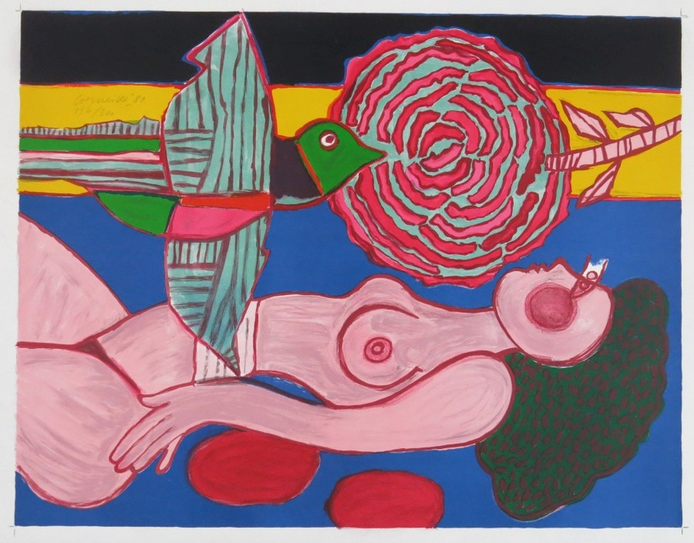 Corneille: Litho, Nu a la rose verkocht voor € 220!