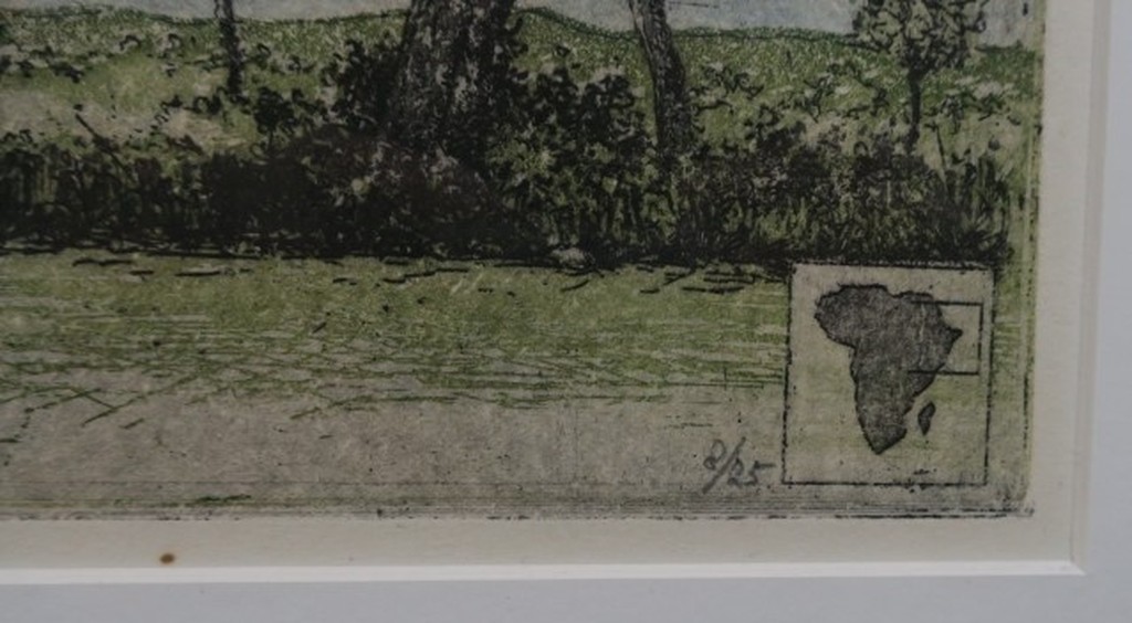 Rolf Weijburg: Ets, Lower and upper Nile baboons - Ingelijst kopen? Bied vanaf 70!