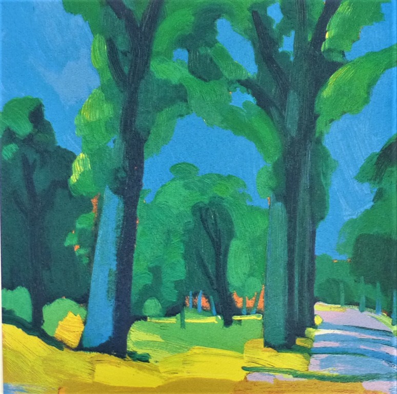 Jentsje Popma,zeefdruk op papier,Zomer,Handgesigneerd verkocht voor € 125!