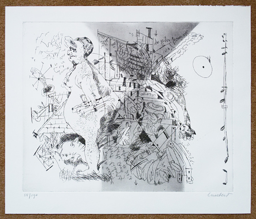 Lucebert - Lof der Vetzucht, ets kopen? Bied vanaf 195!