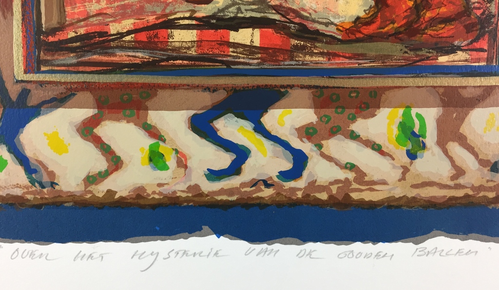 Eric Toebosch, zeefdruk, 2000, 'Over het mysterie van de gouden ballen' kopen? Bied vanaf 89!
