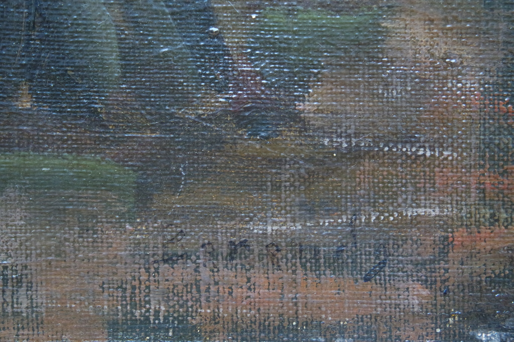 Rudolf BERENDS (Sleen 1897 - 1977 Vlagtwedde) - maroufle - bomen in landschap kopen? Bied vanaf 70!