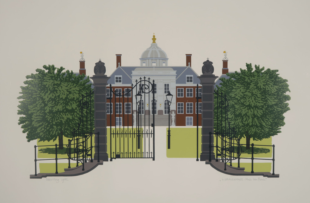 Sees Vlag: Zeefdruk, 's-Gravenhage Huis ten Bosch verkocht voor € 36!