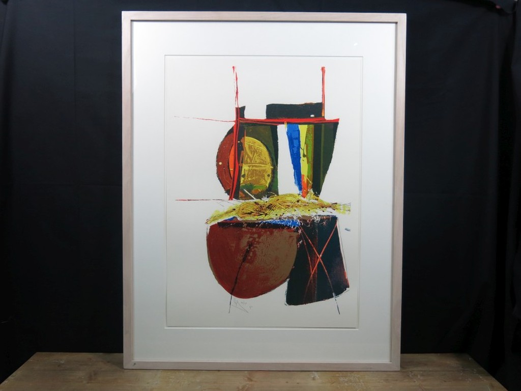 Arty Grimm: Zeefdruk, Abstract - Ingelijst kopen? Bied vanaf 60!