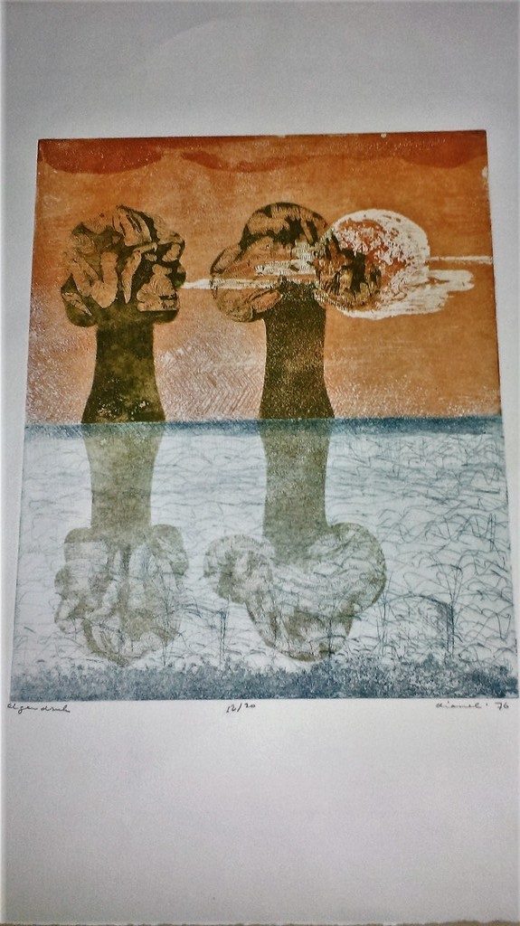 Dianel : Kleurets , boom landschap 1976 verkocht voor € 35!