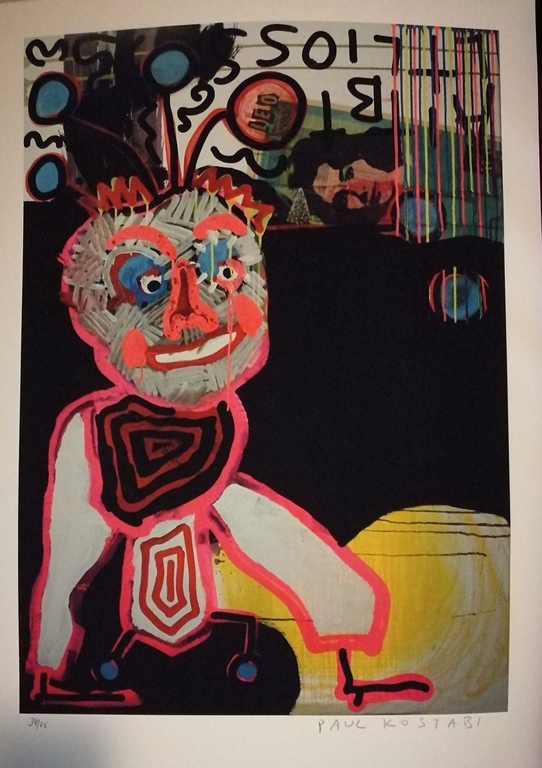 Paul Kostabi-kleurenlitho-ik ben op weg naar Miami kopen? Bied vanaf 1!