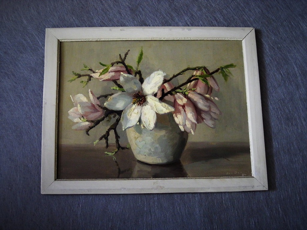 Gesigneerd impressionistisch olieverf stilleven met bloesemtak omstreeks 1920 kopen? Bied vanaf 1!