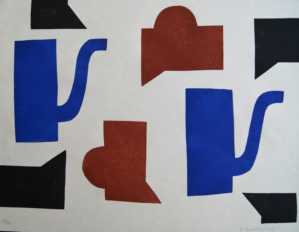 Klaas Gubbels houtdruk uit 2007, oplage 50 ex. kopen? Bied vanaf 375!