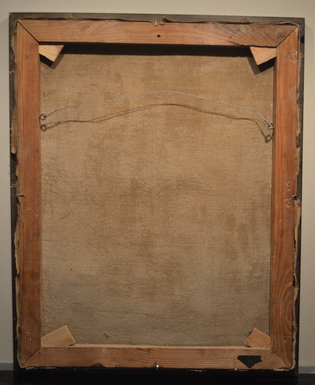 Onbekende kunstenaar - Olieverf op doek - Straatje met wandelende vrouw kopen? Bied vanaf 1!