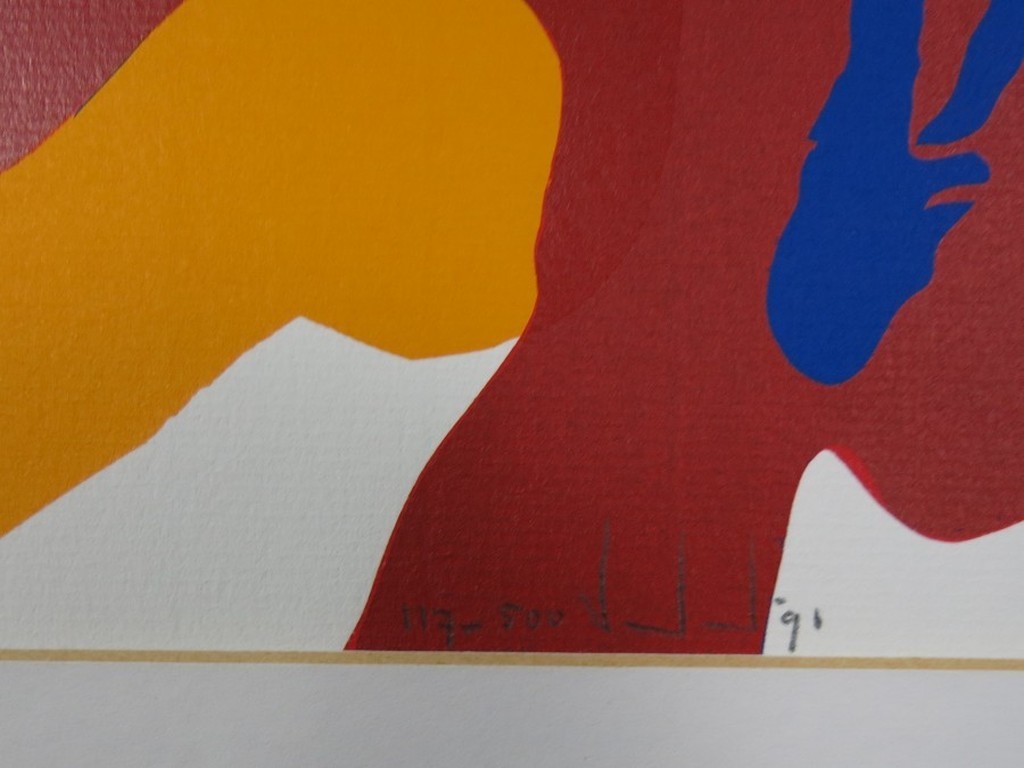 WALTER van OEL   ABSTRACT  Handgesigneerde Kleurenzeefdruk uit 1991 kopen? Bied vanaf 45!