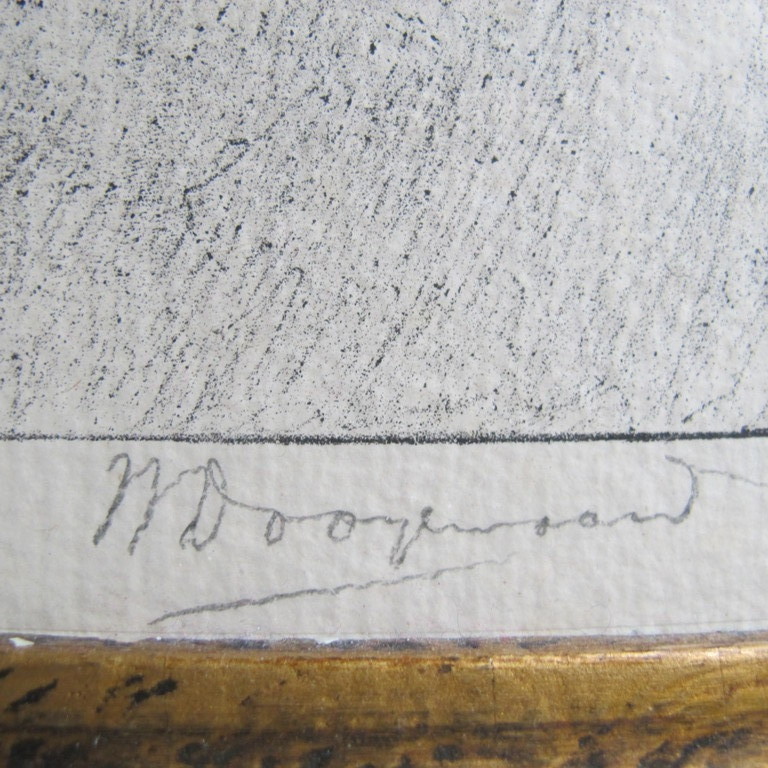 Willem Dooyewaard, ets 1920, handgesigneerd, Titel: Maleier kopen? Bied vanaf 125!