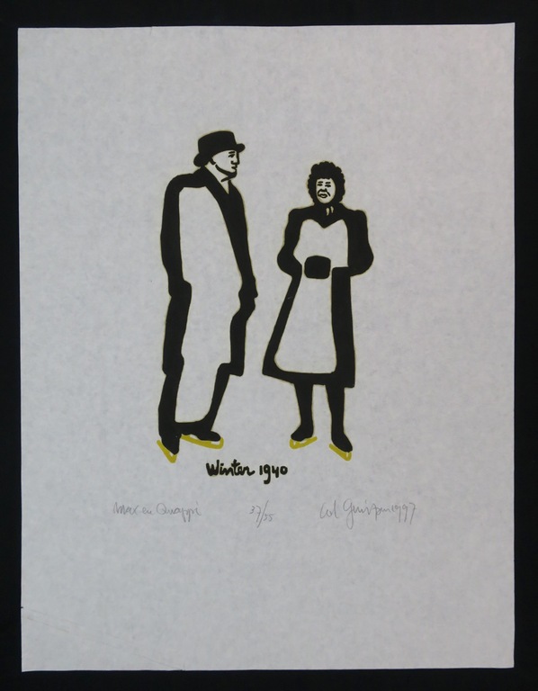 Ad Gerritsen: Houtsnede, Max en Quappi verkocht voor € 46!