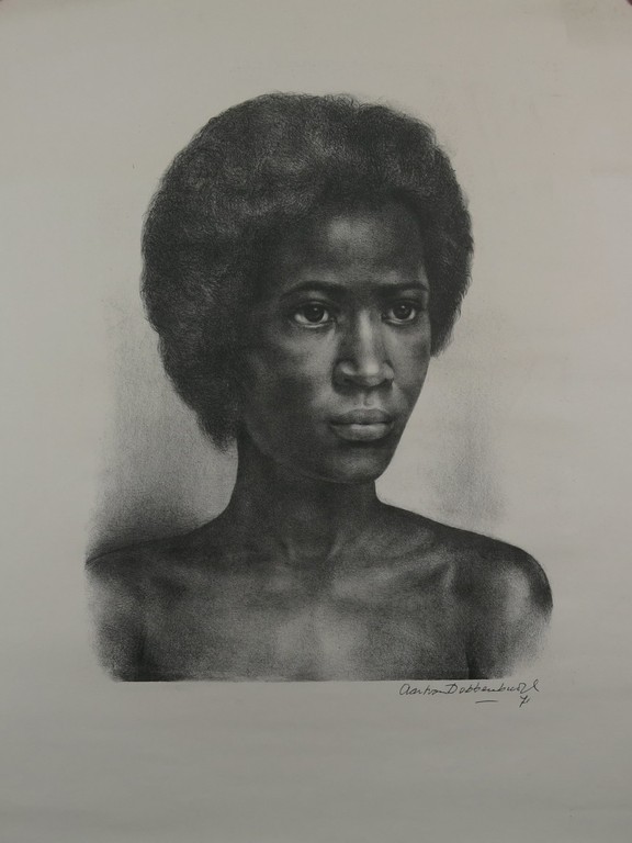 Aart van Dobbenburg: Litho, Portret van een donkere vrouw kopen? Bied vanaf 1!