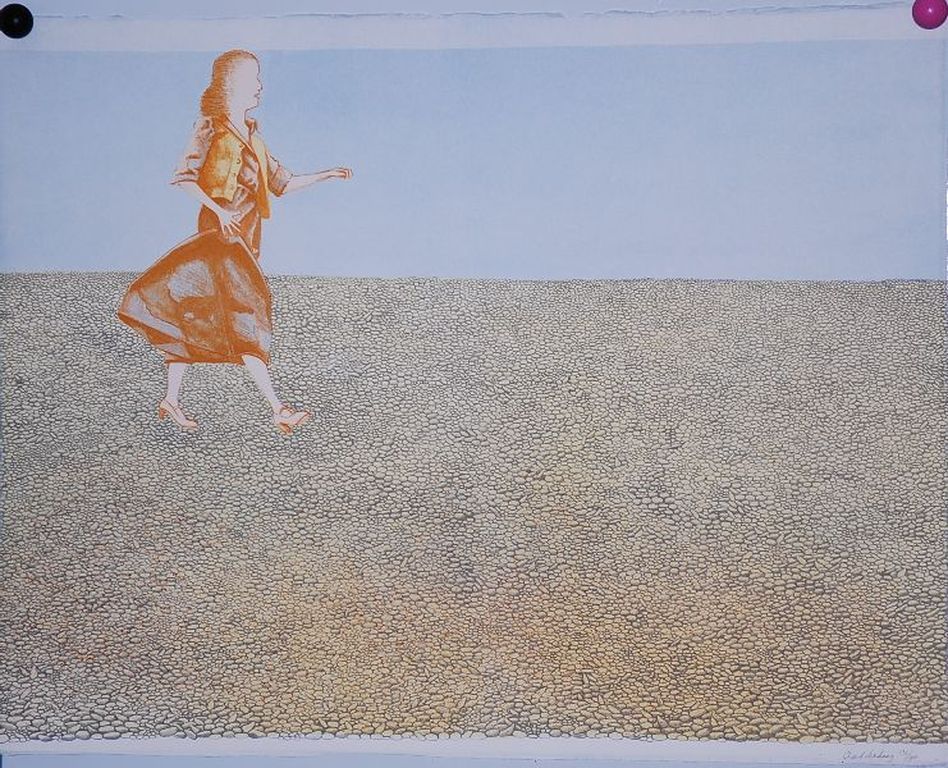 Aat Verhoog:Kleurlitho. Strand 1 verkocht voor € 35!