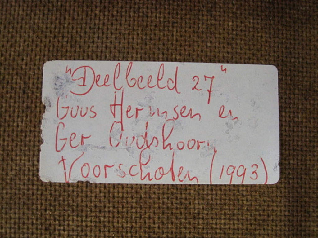 Ger Oudshoorn en Guus Hermsen(1953) olieverf "deelbeeld" 1993  kopen? Bied vanaf 1!