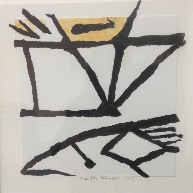 Marlies Lebesque, mbuti 007 lijncollage en acryl  kopen? Bied vanaf 60!