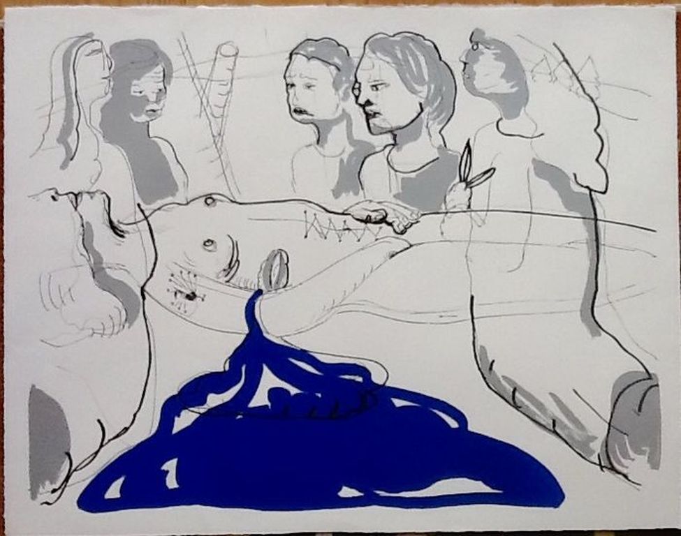 RINKE NIJBURG   Gr.Litho    DE ONTMOETING  Handgesigneerd uit 1999 verkocht voor € 45!