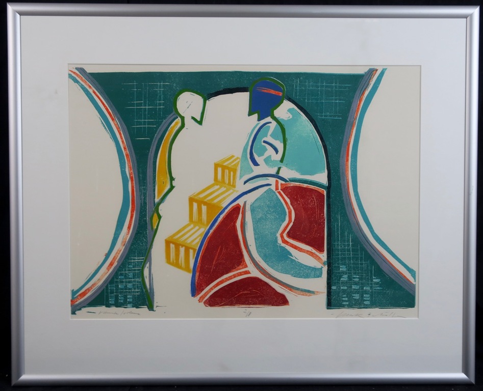 Onbekend gesigneerd: Lino, Ruimte/volume - Ingelijst kopen? Bied vanaf 1!