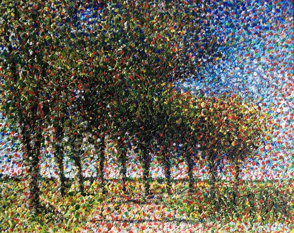 Jack Vissers - Landweg met bomen - acryl op canvas board kopen? Bied vanaf 125!