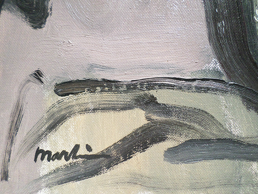 Anton Martineau - Portret in zwarte schaduw, olieverf op canvasboard kopen? Bied vanaf 290!