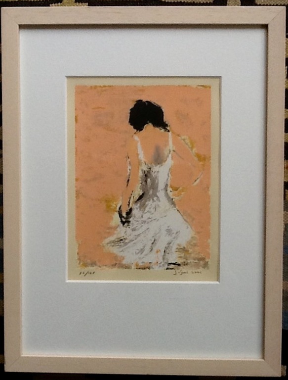 José van Gool, Zeefdruk, Meisje in witte jurk kopen? Bied vanaf 35!