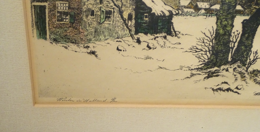 Anton van Hemert (1883-1944)  --  Kleurenets  --  Winter in Holland kopen? Bied vanaf 50!