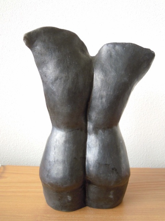 Vrouwen torso handgemaakt van klei 32 cm hoog  kopen? Bied vanaf 35!