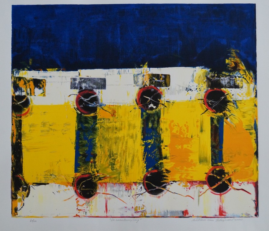 Willem van Scheijndel - gesigneerde zeefdruk - De Quantumsprong - 2000 kopen? Bied vanaf 25!