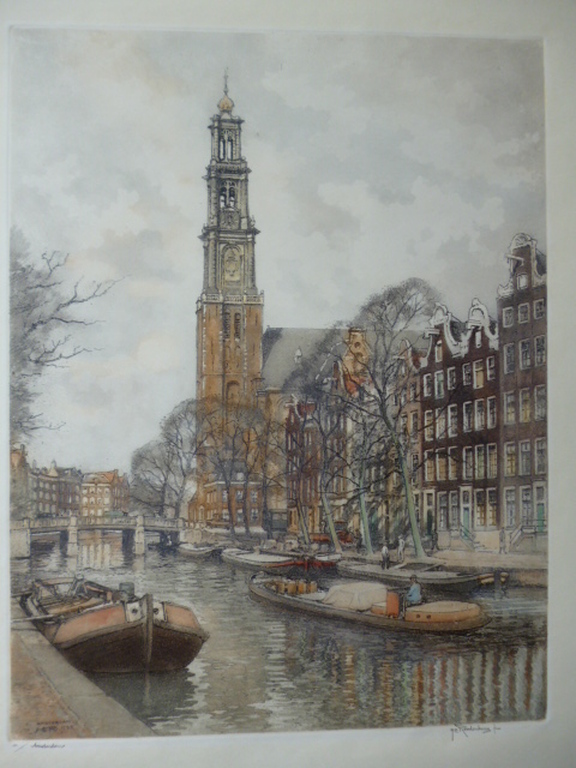 Hendrikus Elias Roodenburg - kleurenets - Westertoren/Prinsengracht, Amsterdam kopen? Bied vanaf 135!