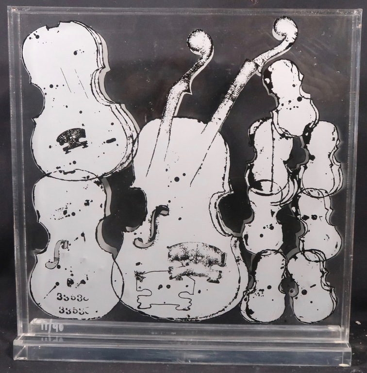 Arman: Zeefdruk op plexiglas + boek, Trio a Cordes kopen? Bied vanaf 180!