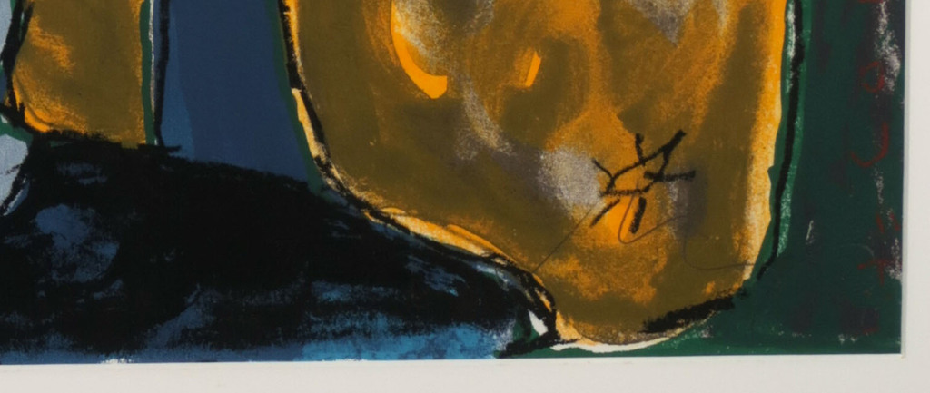 Dodog Soeseno: Zeefdruk, Seeking the Cobalt mountain - Ingelijst kopen? Bied vanaf 20!